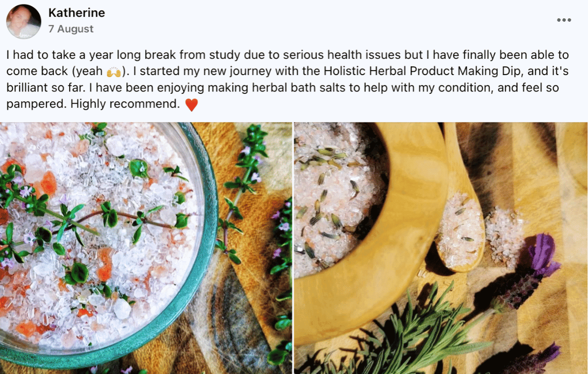 Herbalism testimonial 3