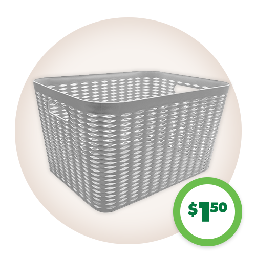 $1.50 Deep Plastic Storage Bins