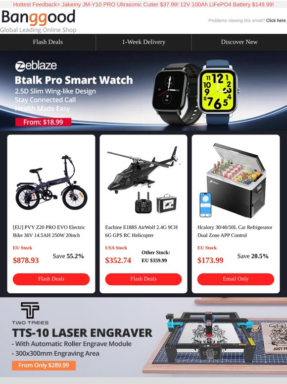 [Best Price😀>>]  Only From $18.99! Zeblaze Btalk Pro New Release/ TTS-10 Laser Engraver with Roller Module Only $289.99!