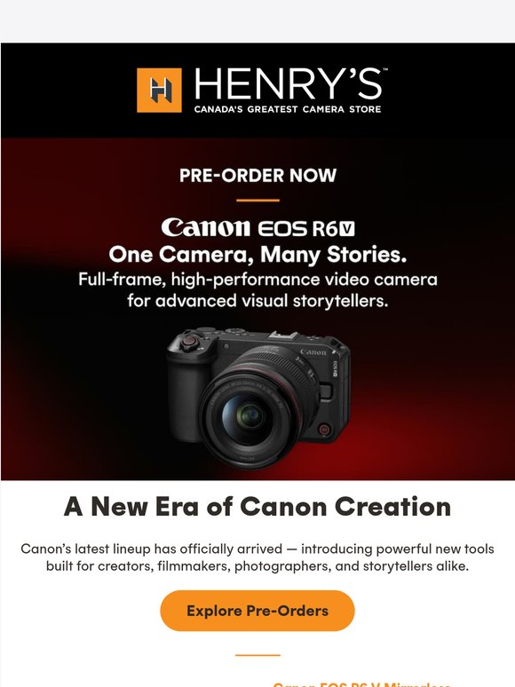 Pre-Order Now: Canon EOS R6V