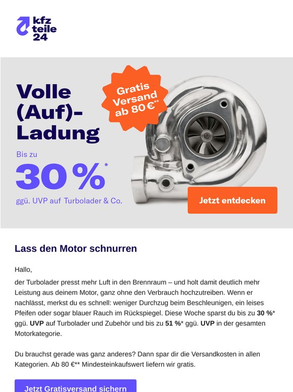 Alles für deinen Motor und deinen Turbolader