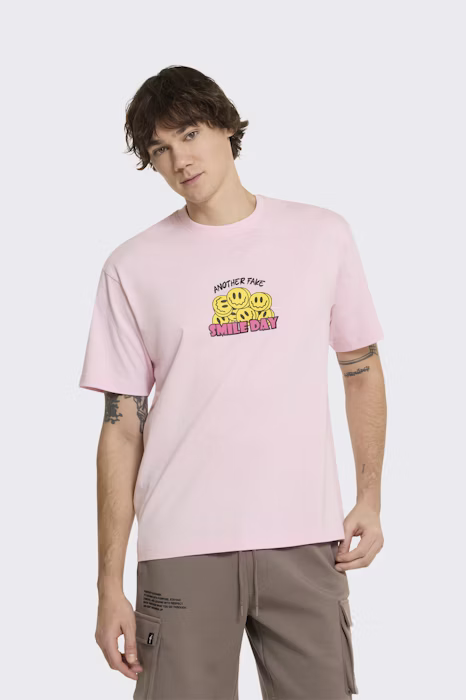 Camiseta casual polinesia camiseta smiley hombre