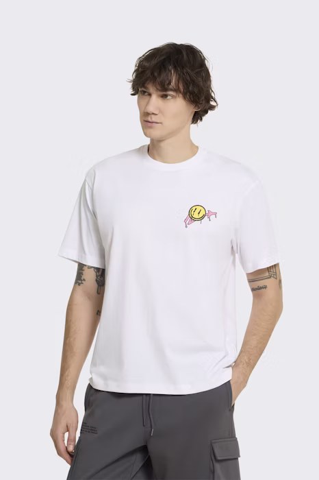 Camiseta casual polinesia camiseta smiley hombre
