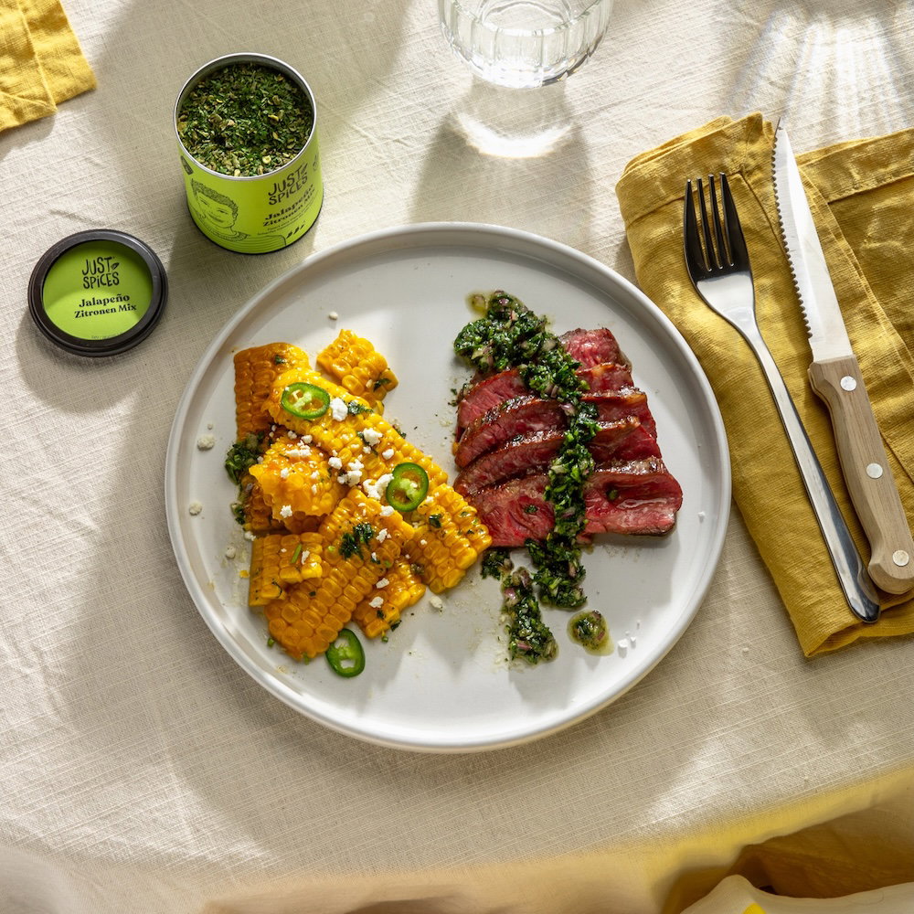 Image of Flank Steak mit Mais & Chimichurri
