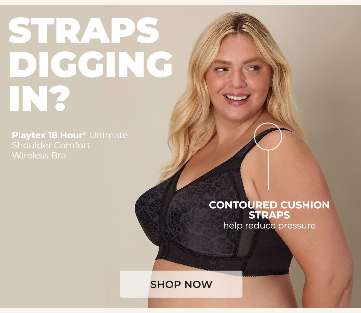Playtex 18 Hour Ultimate Shoulder Comfort Wireless Bra