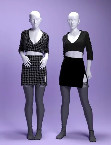 dForce MS Office Seduction Outfit for Genesis 9 and 8 Female