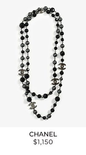 Pre-Loved Chanel™ 2010 Gun Metal Bead/Faux Pearl CC Long Necklace