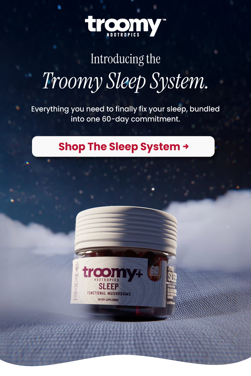 Troomy Sleep System - Melatonin - Sleep Aid - Passionflower - Bundle - Sleep Mask - Wellness Journal - Functional Mushrooms - Reishi - Troomy Nootropics in Whittier, CA