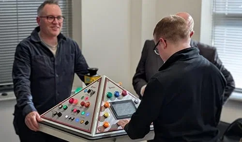 People using interactive game