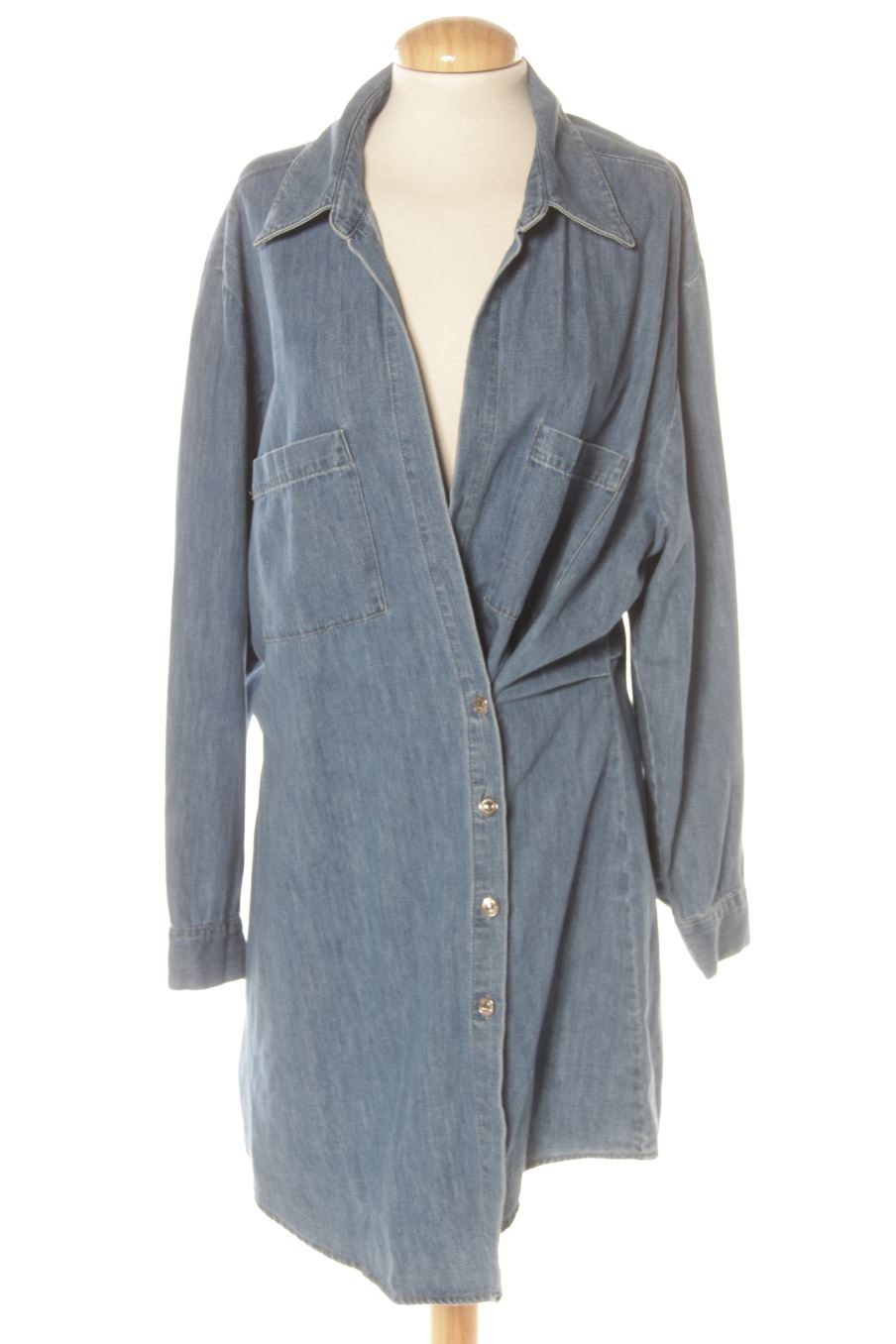 Robe casual Zara de la taille L, de couleur bleu