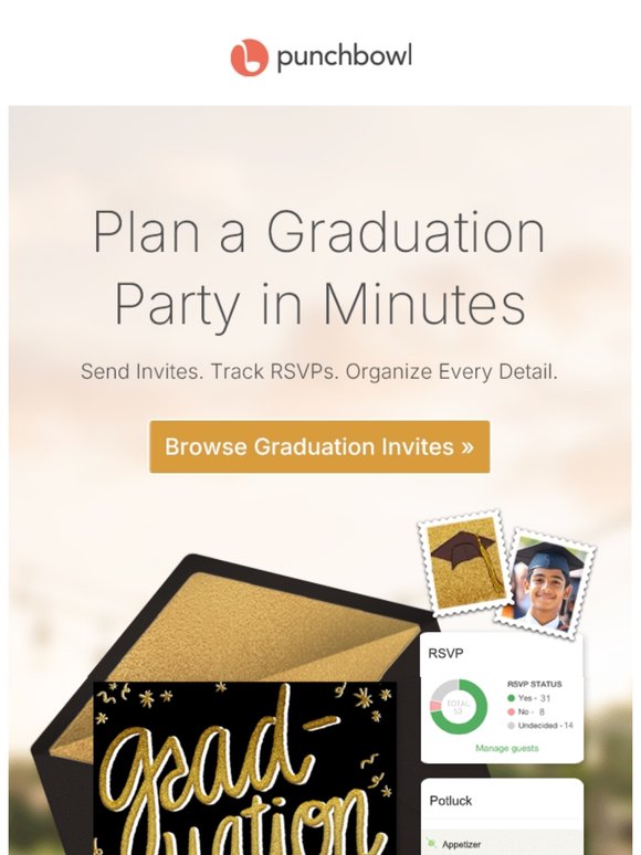 Plan a graduation party in minutes 🎓