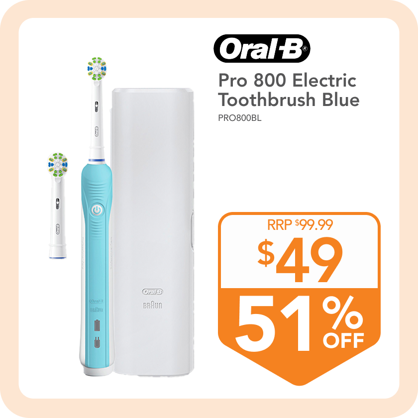 Pro 800 Electric Toothbrush with Travel Case - Blue