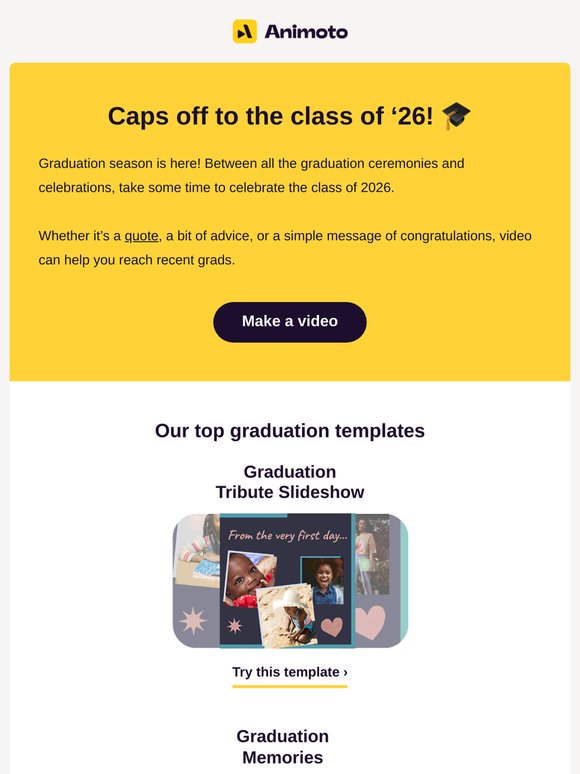 Celebrate the class of ‘26 with a video 🎓