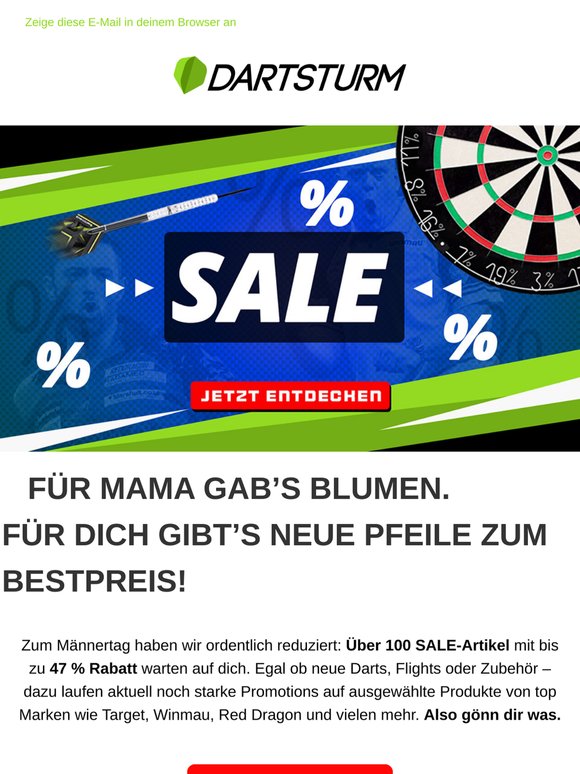 🔥 Muttertag war für Blumen. Für dich gibts Darts zum Sonderpreis!