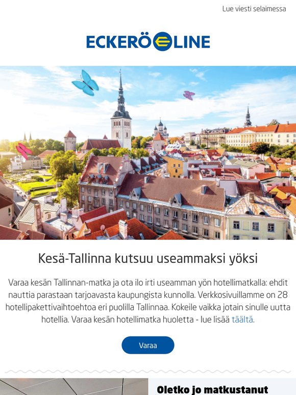 🦋 Koe Tallinnan kesä – varaa hotellimatkasi ajoissa!