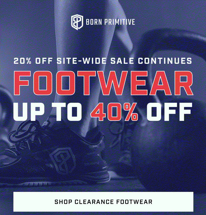 Footwear up to 40% off