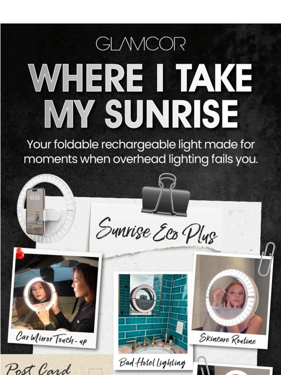 Take SUNRISE everywhere ☀️ 25% OFF ends soon