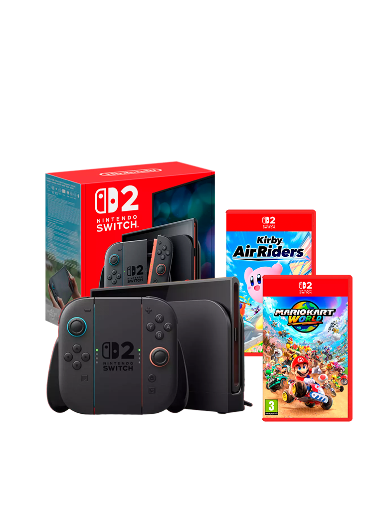 Nintendo Switch 2 + Mario Kart World por 30€ más + Kirby Air Riders por 20€ más