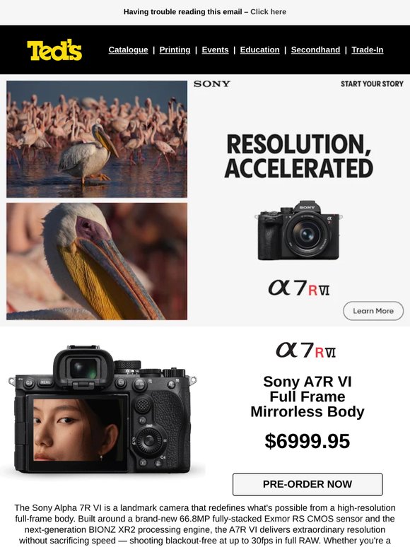 Introducing the Sony A7R VI landmark camera