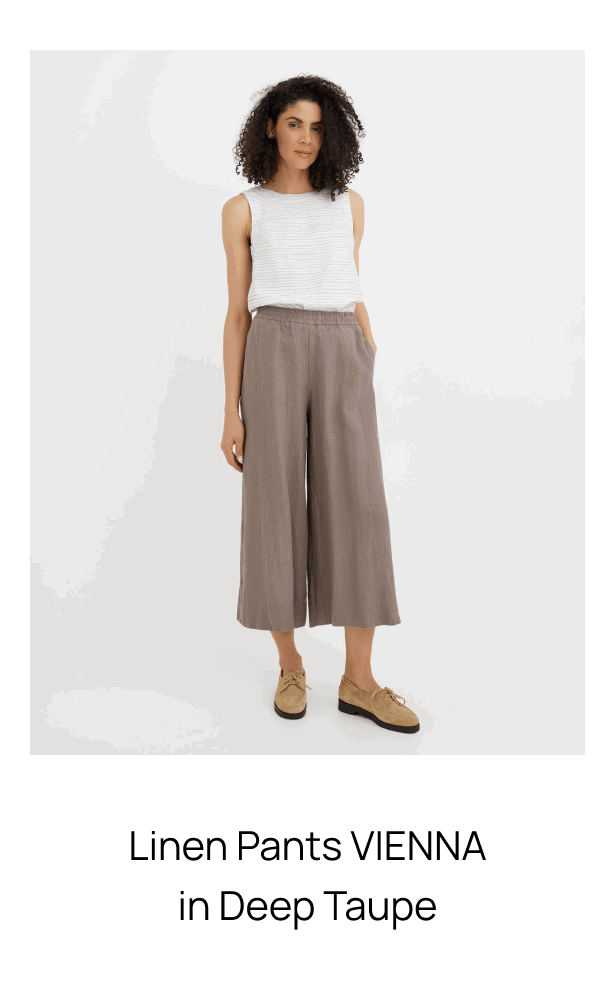 Linen Pants VIENNA in Deep taupe 