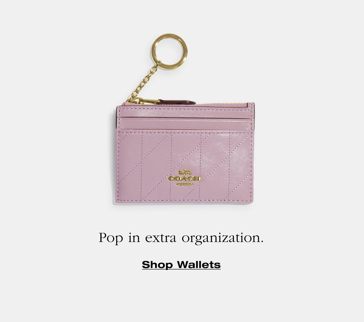 Pop in extra organization. Shop Wallets