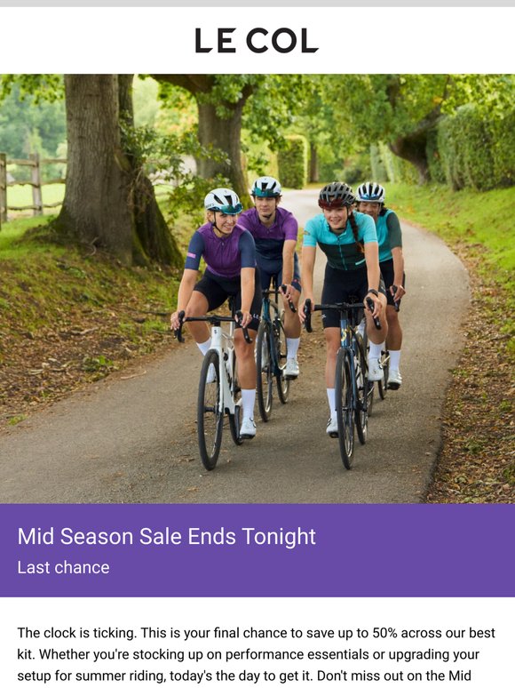 Mid Season Sale Ends Tonight