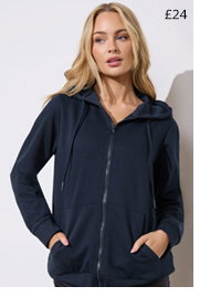 M&Co Navy Blue Essential Zip Hoodie