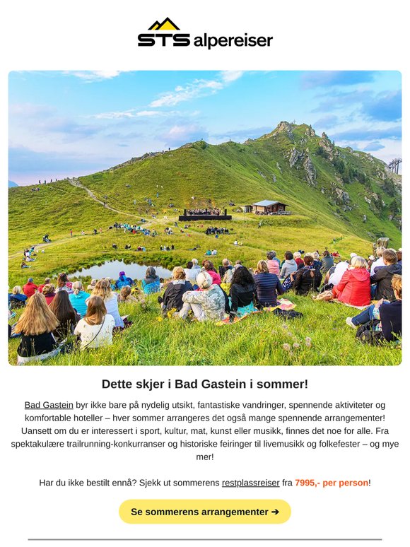 Dette skjer i Bad Gastein i sommer! ☀️