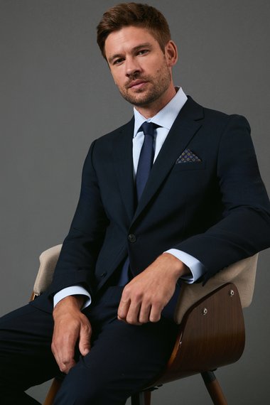 Navy Slim Fit Essential Suit Jacket