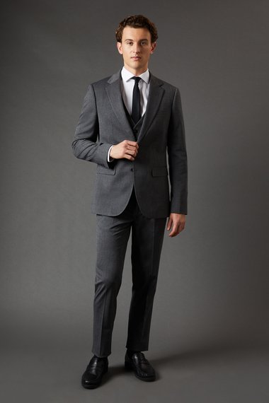 Mid Grey Slim Fit Essential Suit Trousers