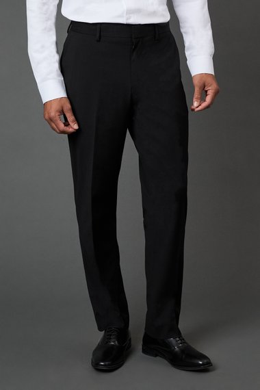 Black Tailored Fit Essential Suit Trousers