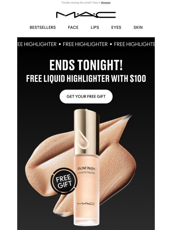 ENDS TONIGHT...Free Highlighter