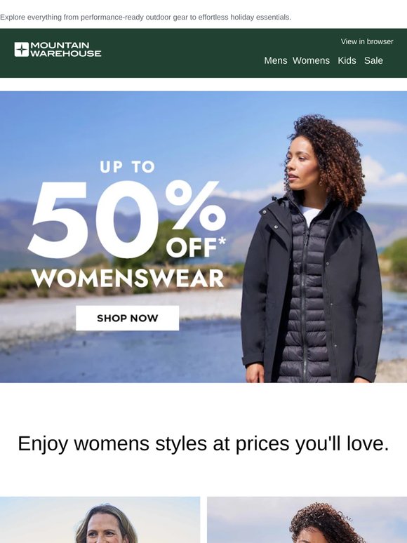 Enjoy Up To 50% Off Across Womenswear