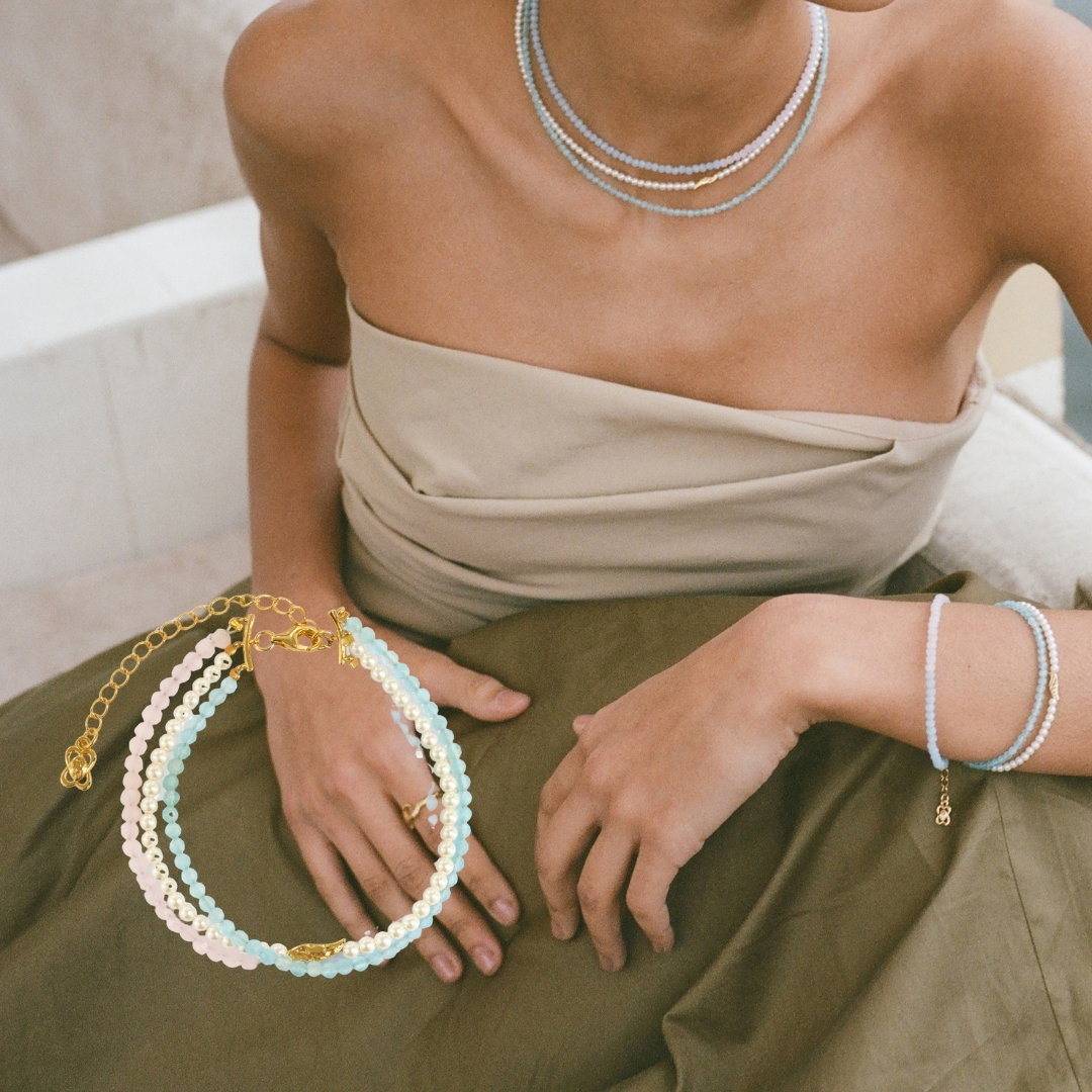 Waterproof layered bracelet