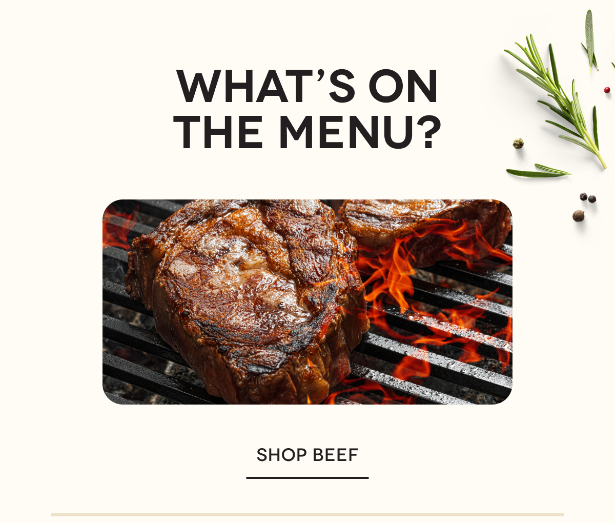 WHAT’S ON THE MENU?  SHOP BEEF