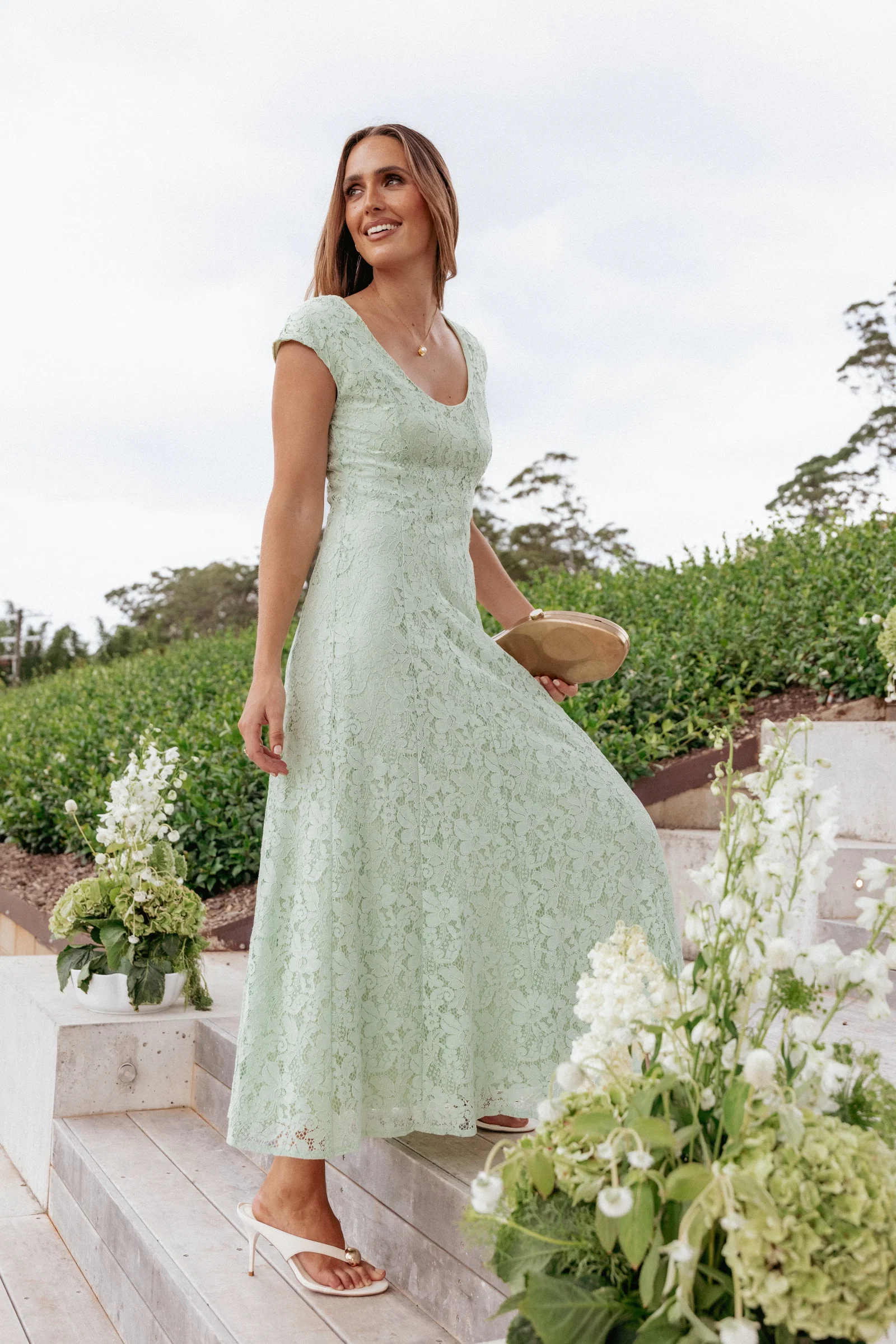 Image of Mapleton Maxi Dress - Sage Green Lace