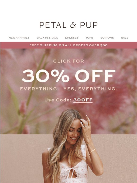 CLICK FOR 30% OFF EVERYTHING