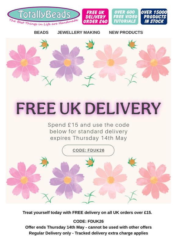 FREE UK DELIVERY* Spend just £15