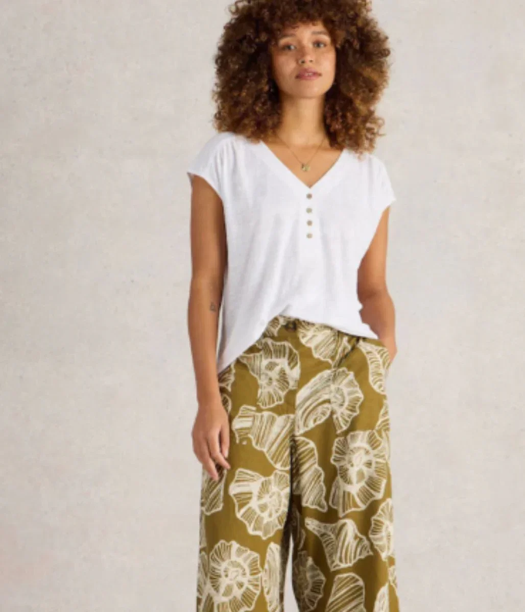 Image of White Stuff White Nina Linen Tee