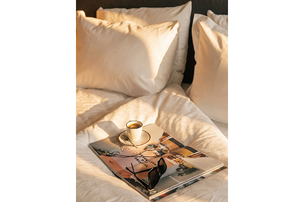 Comfy bed.