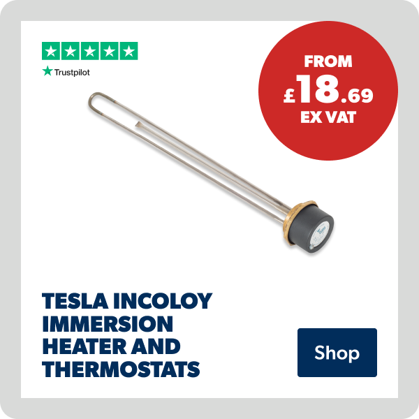 Tesla Incoloy immersion heater and thermostats from £18.69 Ex. VAT