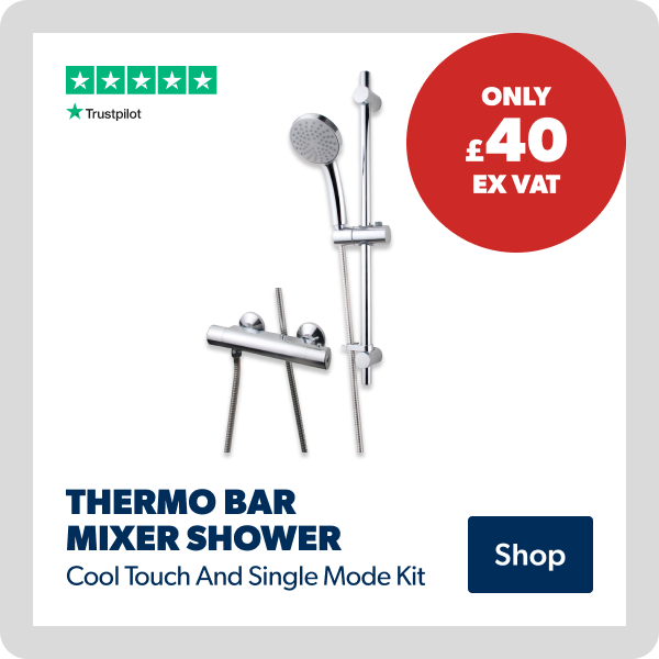 Thermo bar mixer showers only £40 Ex. VAT