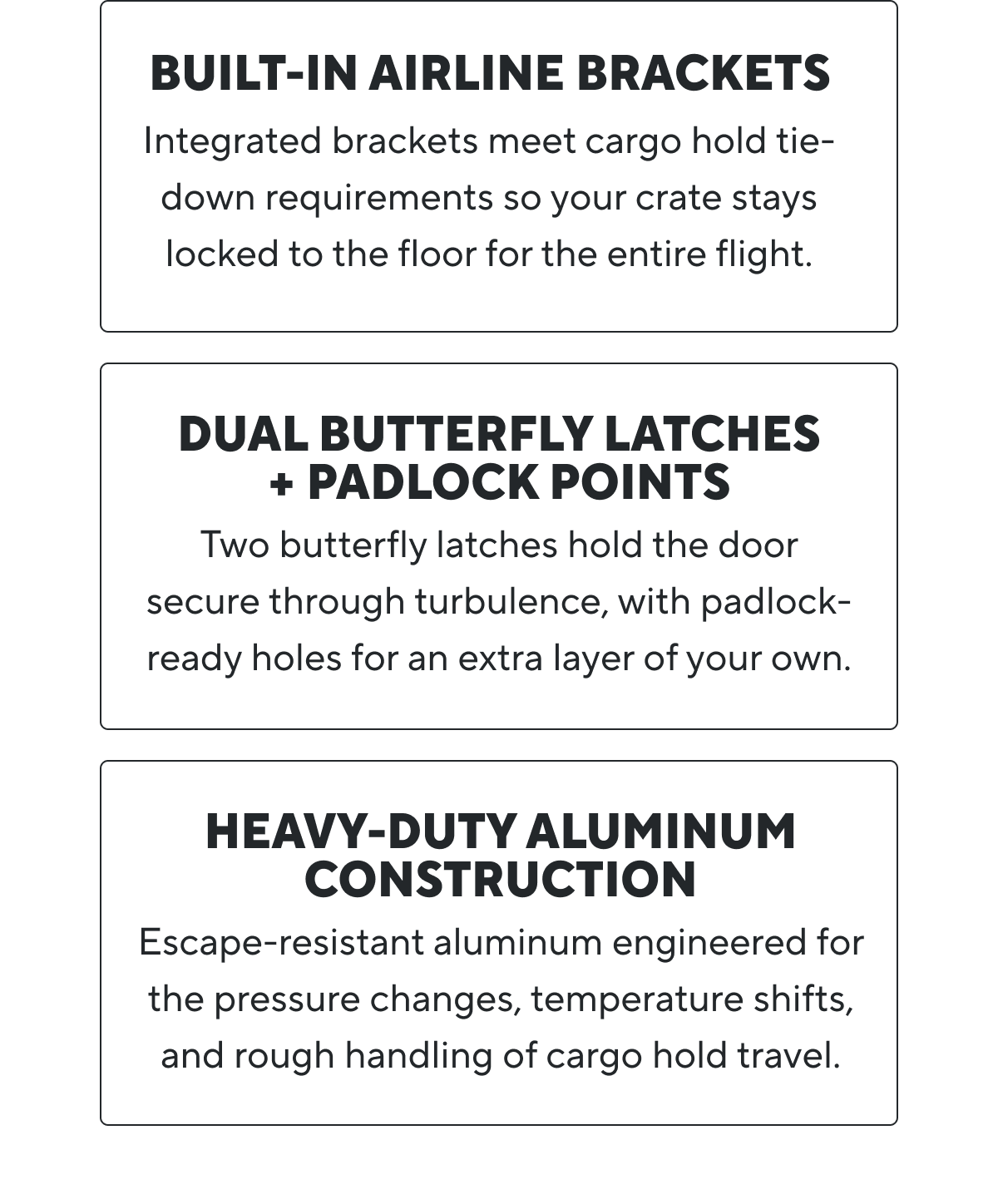Built-In Airline Brackets | Dual Butterfly Latches + Padlock Points | Heavy-Duty Aluminum Construction