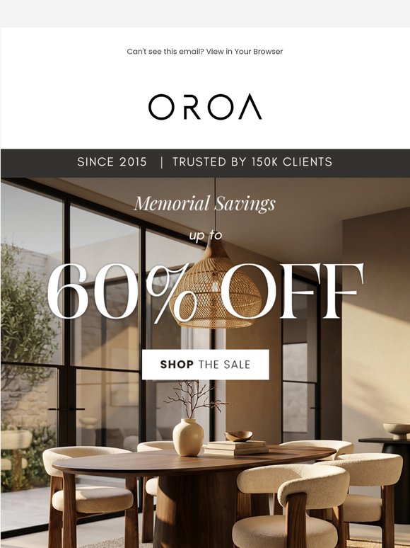 Memorial Savings Up to 60% Off