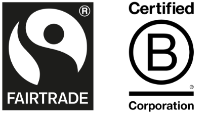 Fairtrade and Bcorp logos