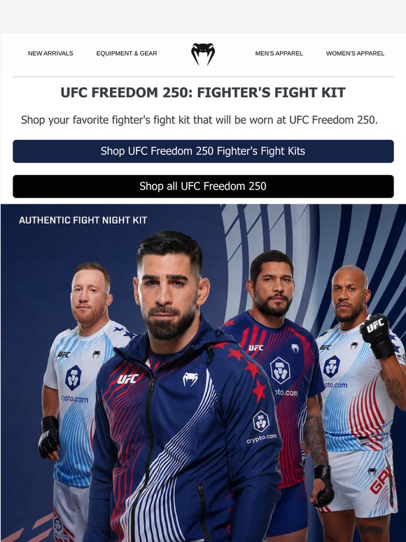 UFC Freedom 250 - Shop Your Favorite Fighter's Fight Kit