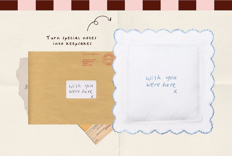 Handwritten Scalloped Pillowcase