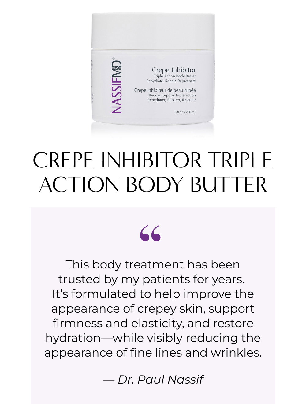 CREPE INHIBITOR TRIPLE ACTION BODY BUTTER