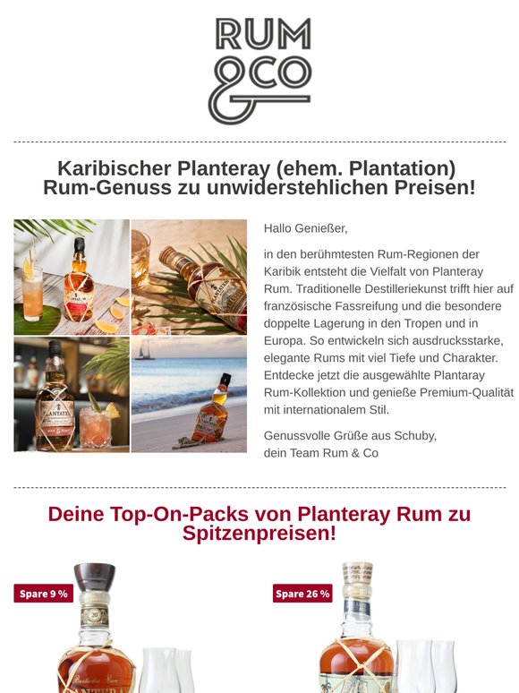 Planteray (ehem. Plantation) Rum Deals mit Karibik-Feeling - jetzt zugreifen! %