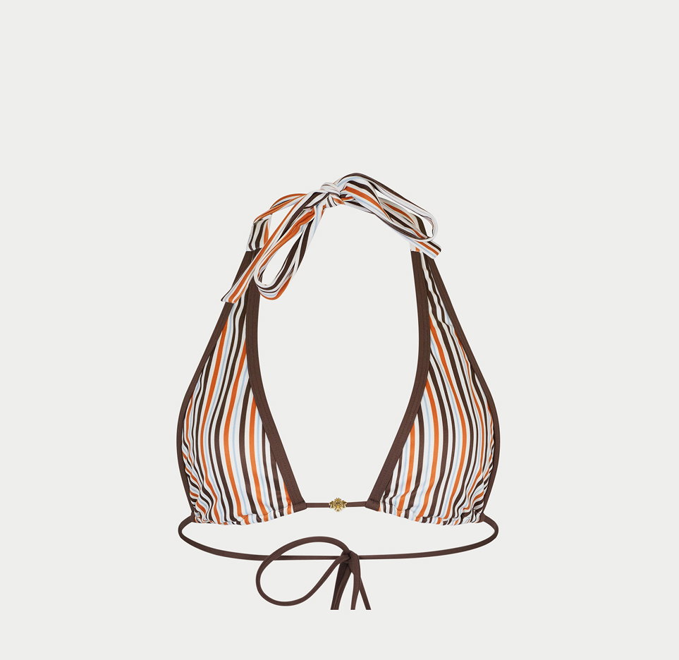STRIPE TRIANGLE BIKINI TOP